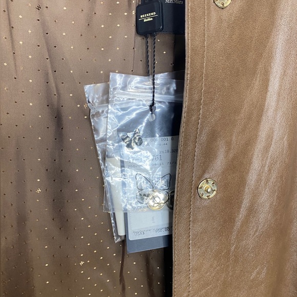 NEW WEEKEND MAXMARA Taverna Long Leather Jacket - Picture 13 of 15